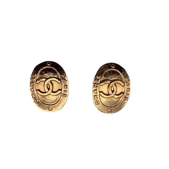 Chanel Vintage Metallohrringe - Image 1