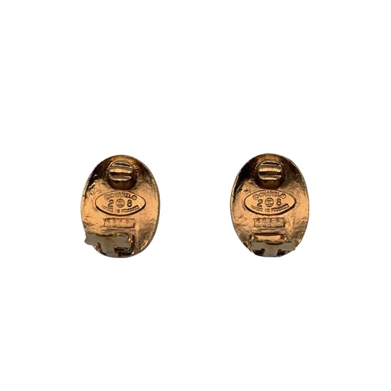 Chanel Vintage Metallohrringe - Image 3