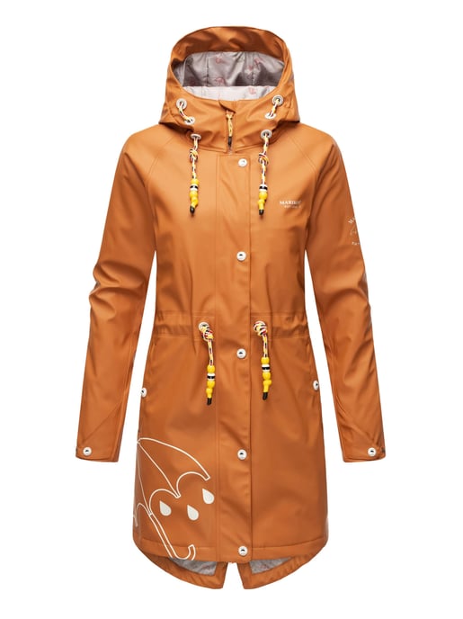 Marikoo Damen Regenjacke – Dancing Umbrella, wasserdicht mit Kapuze - Image 1