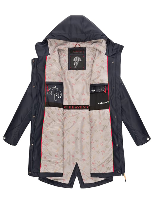 Marikoo Damen Regenjacke – Dancing Umbrella, wasserdicht mit Kapuze - Image 6