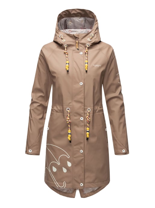 Marikoo Damen Regenjacke – Dancing Umbrella, wasserdicht mit Kapuze - Image 1