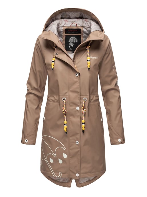 Marikoo Damen Regenjacke – Dancing Umbrella, wasserdicht mit Kapuze - Image 2