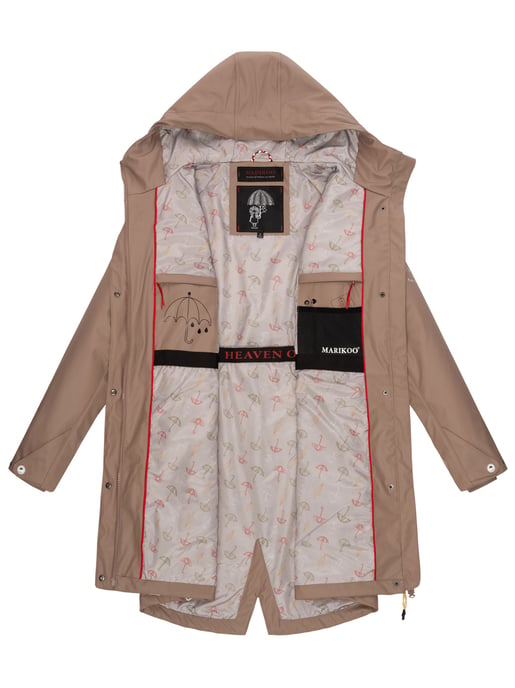 Marikoo Damen Regenjacke – Dancing Umbrella, wasserdicht mit Kapuze - Image 6