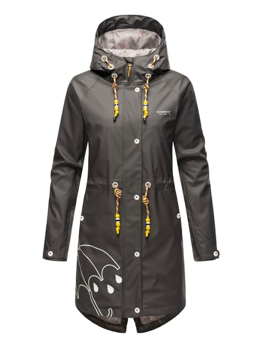 Marikoo Damen Regenjacke – Dancing Umbrella, wasserdicht mit Kapuze - Image 1