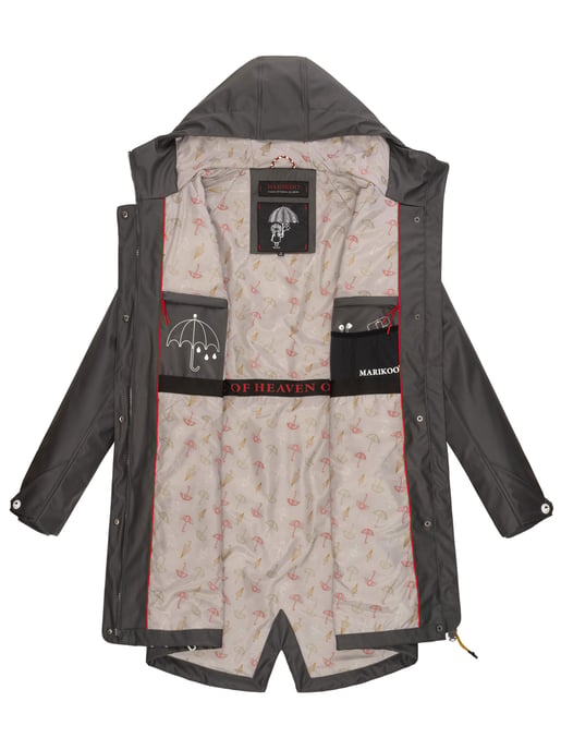 Marikoo Damen Regenjacke – Dancing Umbrella, wasserdicht mit Kapuze - Image 6