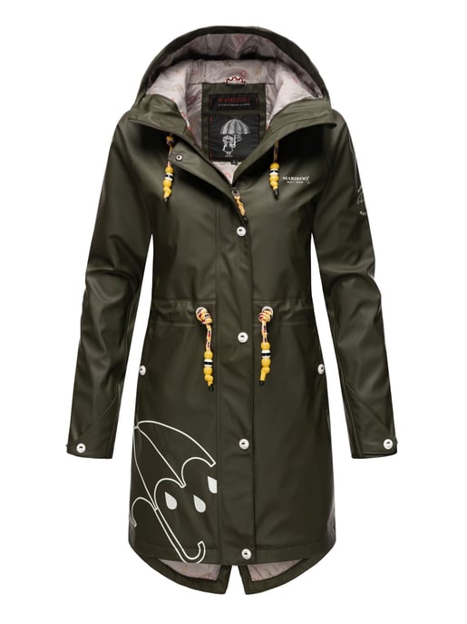 Marikoo Damen Regenjacke – Dancing Umbrella, wasserdicht mit Kapuze - Image 2