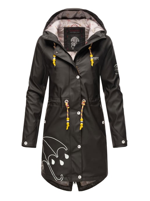 Marikoo Damen Regenjacke – Dancing Umbrella, wasserdicht mit Kapuze - Image 2