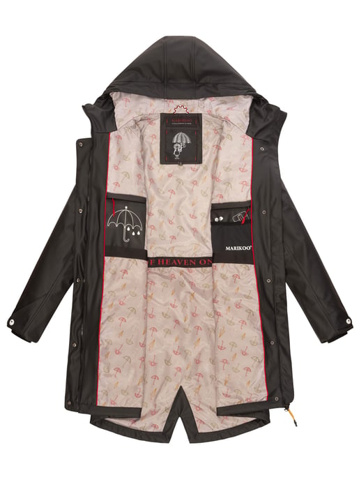 Marikoo Damen Regenjacke – Dancing Umbrella, wasserdicht mit Kapuze - Image 6