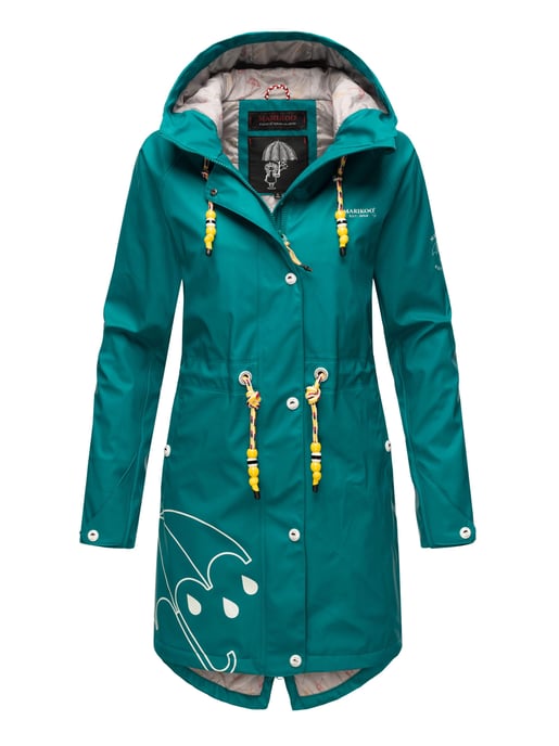 Marikoo Damen Regenjacke – Dancing Umbrella, wasserdicht mit Kapuze - Image 2