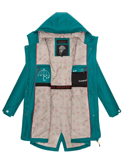 Marikoo Damen Regenjacke – Dancing Umbrella, wasserdicht mit Kapuze - Image 6