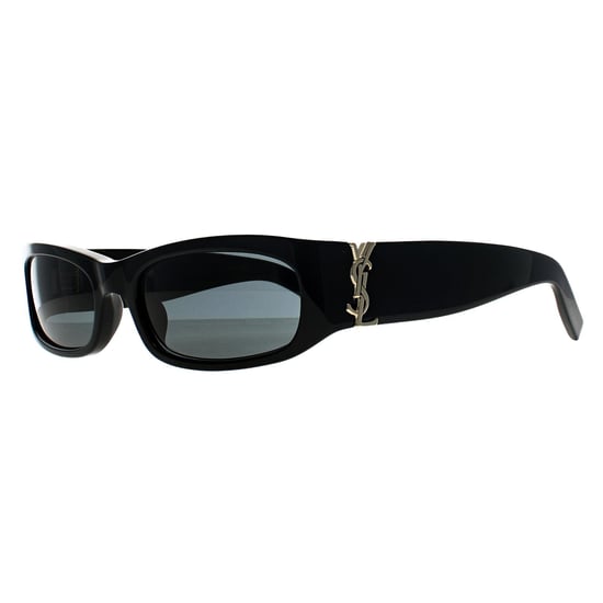 Saint Laurent Rectangle Womens Glänzend Schwarz Grau SL M152 - Image 2