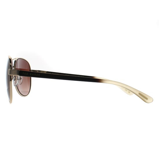 Ted Baker Aviator Unisex Schwarz Braun Gradient TB1271 Oliver - Image 3