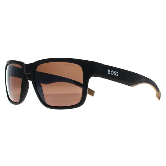 Hugo Boss Square Herren Matt Schwarz Braun Polarisiert BOSS 1497/S - Image 2