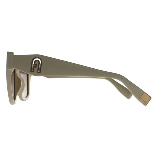 Furla Square Womens Glänzend Beige Creme Dunkelbraun Farbverlauf SFU812 - Image 3