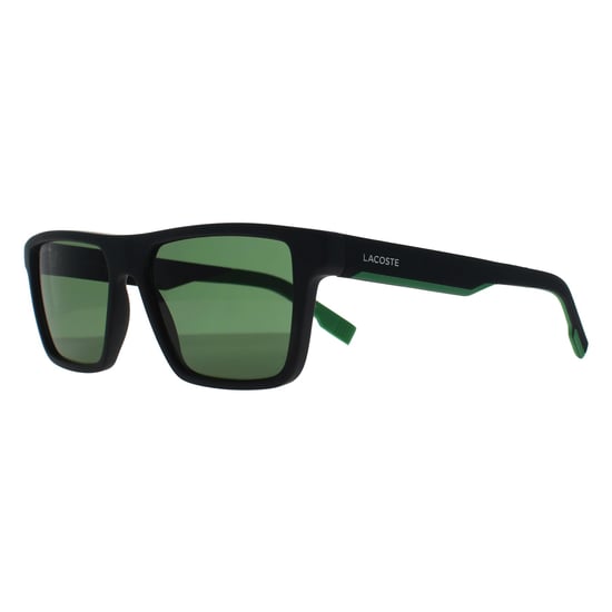 Lacoste Rectangle Mens Matte Schwarz Grün L998S - Image 2