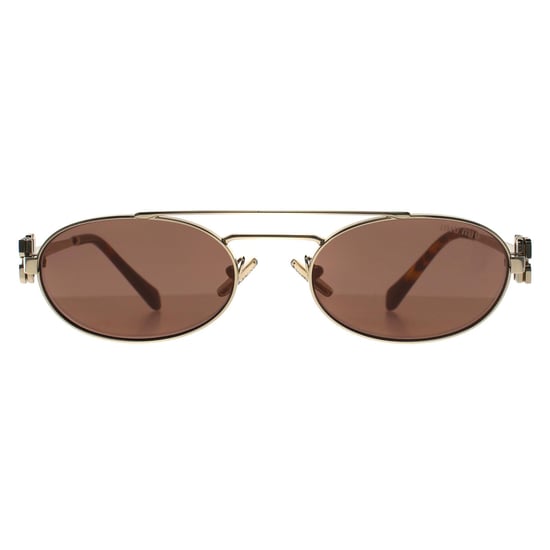 Miu Miu Oval Damen Blassgold Braun Silber MU 54ZS - Image 1