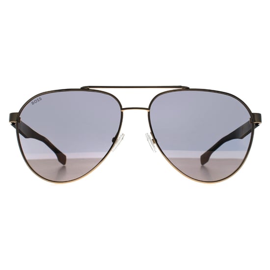 Hugo Boss Aviator Herren Gold Schwarz Gold Spiegel BOSS 1485/S - Image 1
