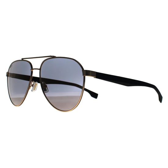 Hugo Boss Aviator Herren Gold Schwarz Gold Spiegel BOSS 1485/S - Image 2