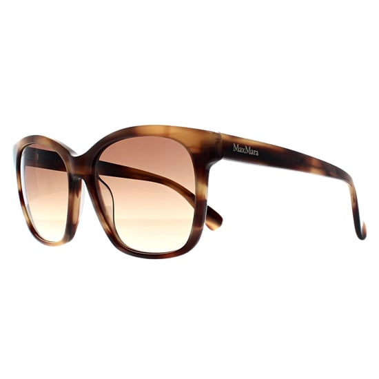 Max Mara Square Womens Glänzend Dunkelbraun Braun Farbverlauf MM0042 Logo9 - Image 2