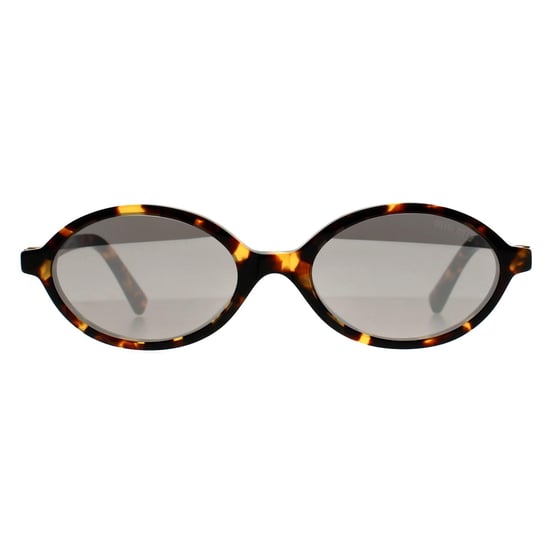 Miu Miu Oval Damen Honig Havanna Hellgrau Silber Spiegel MU 04ZS - Image 1