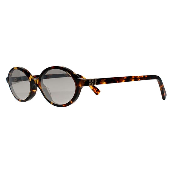 Miu Miu Oval Damen Honig Havanna Hellgrau Silber Spiegel MU 04ZS - Image 2