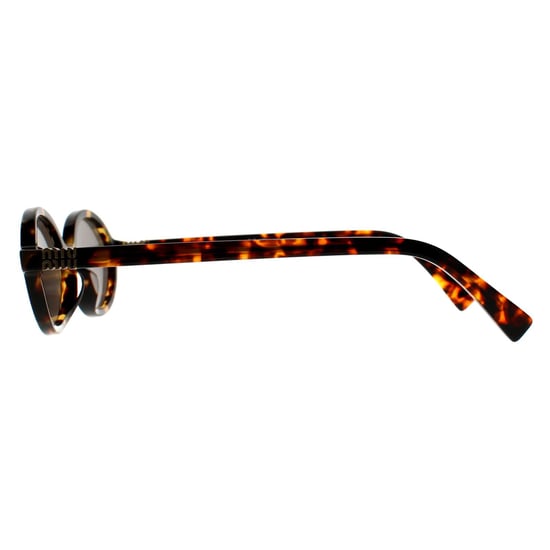 Miu Miu Oval Damen Honig Havanna Hellgrau Silber Spiegel MU 04ZS - Image 3