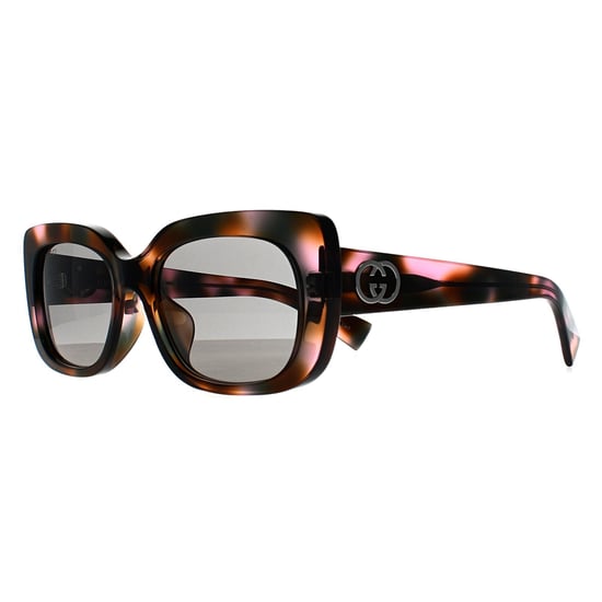 Gucci Rectangle Damen Rosa Havanna Grau GG1979SK - Image 2