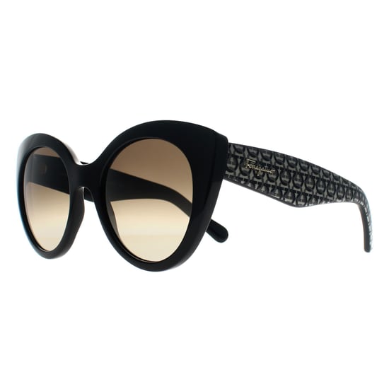 Salvatore Ferragamo Cat Eye Damen Schwarz Gancini Grau SF964S - Image 2