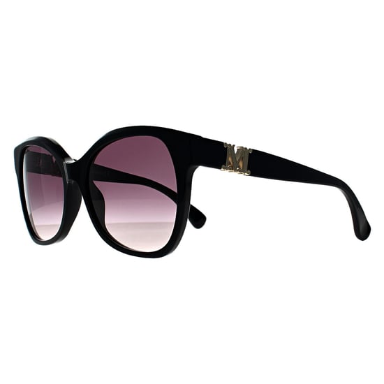Max Mara Butterfly Womens Shiny Schwarz Rauch Grau Gradient MM0014 Emme3 - Image 2