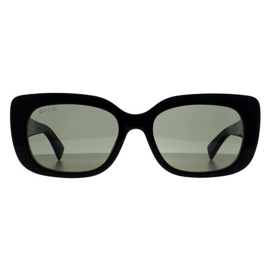 Gucci Rectangle Womens Glänzend Schwarz Grau GG1979SK - Image 1