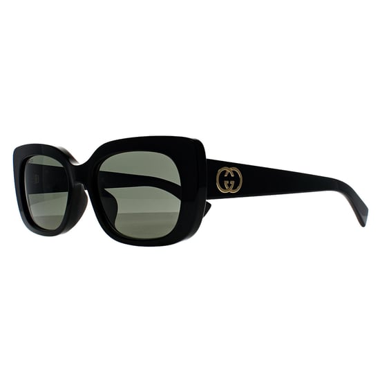 Gucci Rectangle Womens Glänzend Schwarz Grau GG1979SK - Image 2