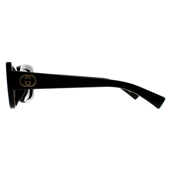 Gucci Rectangle Womens Glänzend Schwarz Grau GG1979SK - Image 3