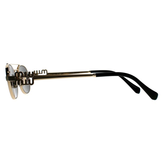 Miu Miu Oval Damen Blassgold Dunkelgrau MU 54ZS - Image 3