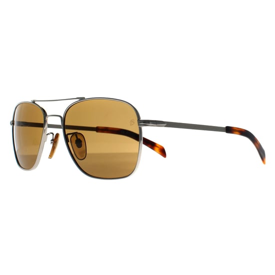 David Beckham Aviator Herren Palladium Grau Braun DB 7019/S - Image 2