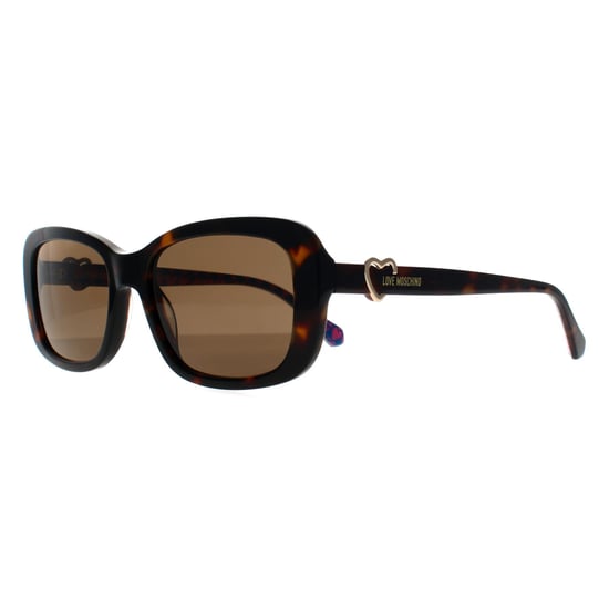 Love Moschino Rechteck Damen Havanna Braun MOL060/S - Image 2