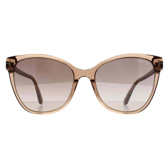 Tom Ford Cat Eye Damen glänzend hellbraun braun Spiegel Ani FT0844 - Image 1