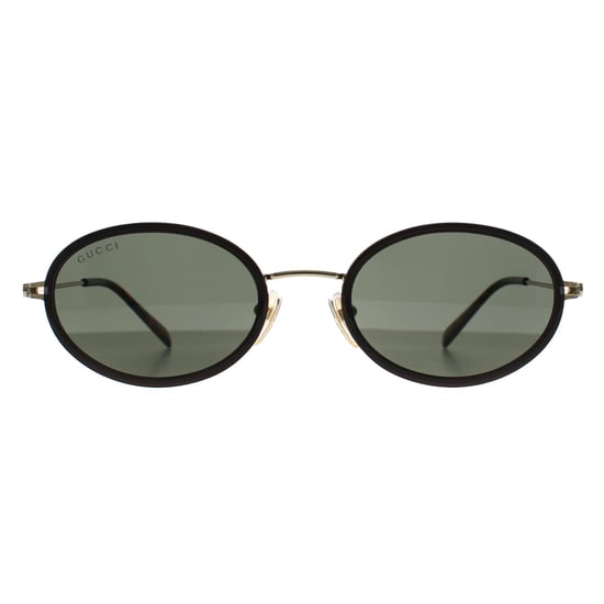 Gucci Oval Damen Schwarz Gold Grün GG1980S - Image 1