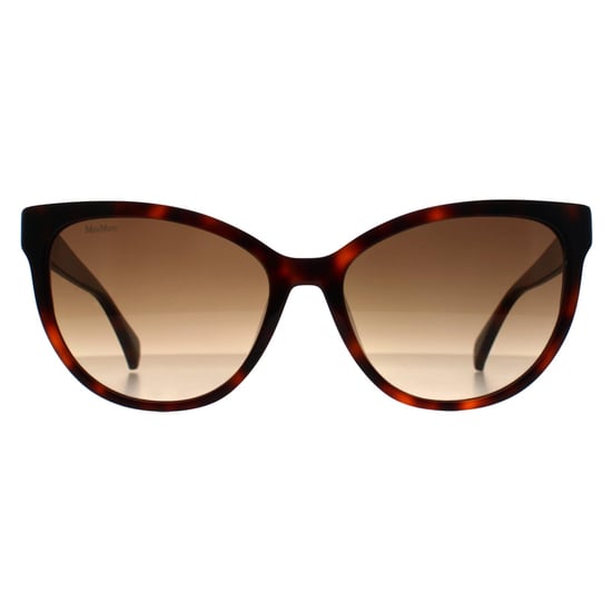 Max Mara Rund Womens Dark Havana Braun Gradient MM0058 Logo 13 - Image 1