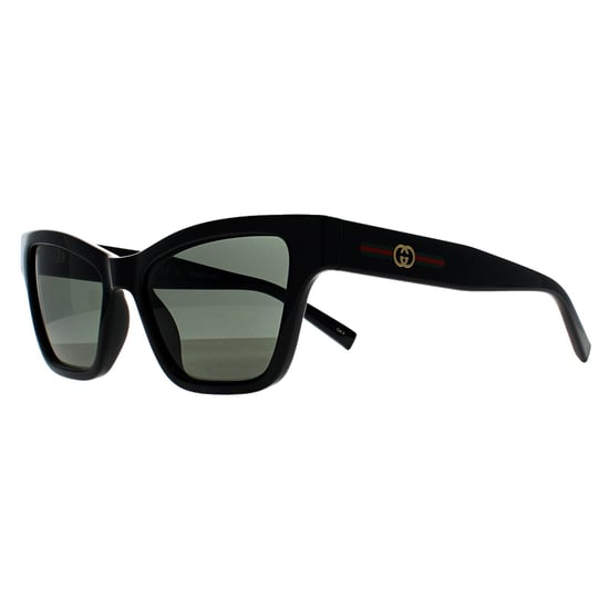 Gucci Cat Eye Damen Glänzend Schwarz Grau GG1982S - Image 2