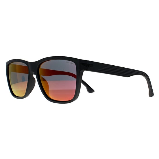 Police Rectangle Mens Matte Grey Multilayer Red Polarized SPLB38E Tailwind 3 - Image 2
