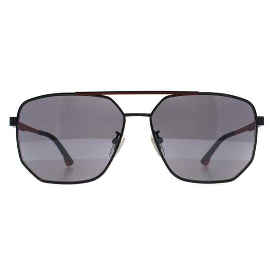 Polizei Aviator Mens Semi Matte Grau Rauch Spiegel SPLB36 Synth 1 - Image 1