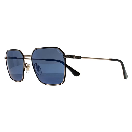 Police Square Mens Shiny Rose Gold Smoke Blue Mirror SPLL84 Octane 9 - Image 2