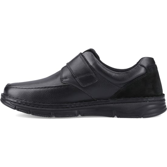 Hush Puppies Forde Leder Slipper für Herren mit Touch-Verschluss in Schwarz - Image 4