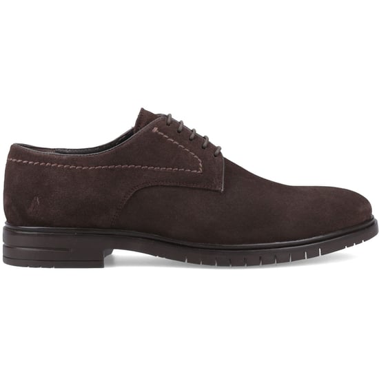 Hush Puppies Sterling Suede Leather Men's Chocolate Lace-Up Shoes - Image 5