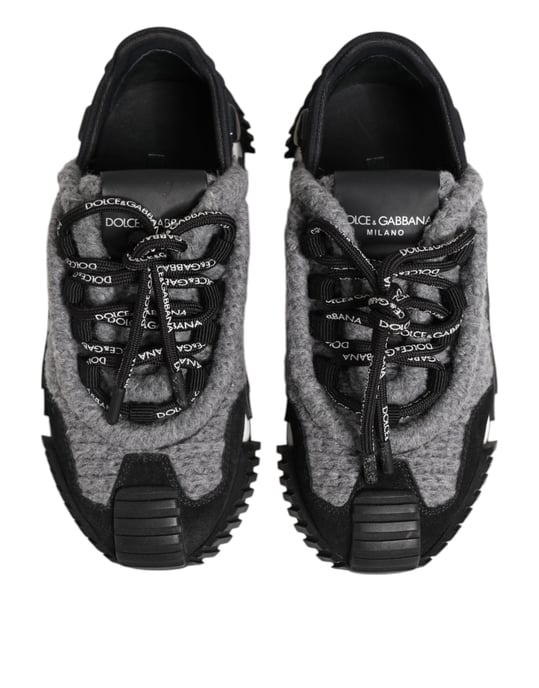 Dolce & Gabbana Schwarz Grau NS1 NiedrigschnittSneaker - Image 4