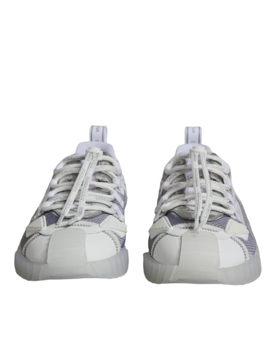 Dolce & Gabbana Weiße Silberne Low Top NS1 Sneakers Schuhe - Image 2