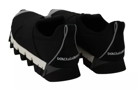 Dolce & Gabbana Black Shark Neopren Stretch Sneakers Schuhe - Image 2