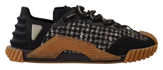 Dolce & Gabbana Schwarze Weiße Stoff Schnürsenkel NS1 Sneakers - Image 1