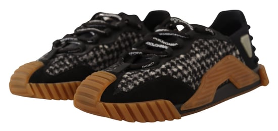 Dolce & Gabbana Schwarze Weiße Stoff Schnürsenkel NS1 Sneakers - Image 2