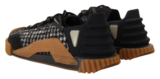Dolce & Gabbana Schwarze Weiße Stoff Schnürsenkel NS1 Sneakers - Image 3